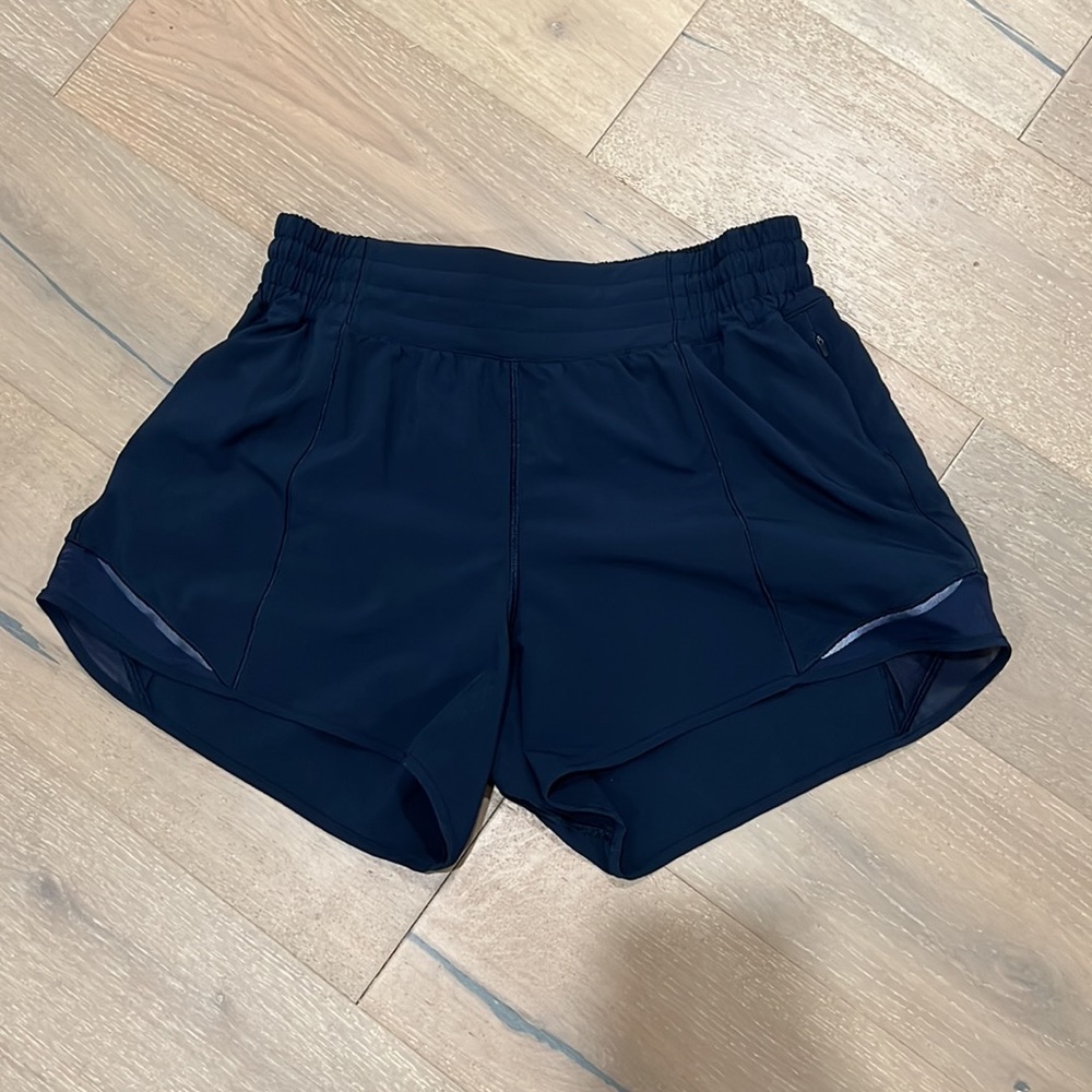 Navy High Rise Hotty Hot Short 4 in